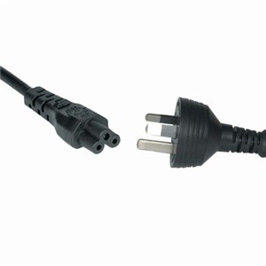 UNSPECIFIED MANUFACTURER 1.8M 3-PIN MAINS TO IEC C5 POWER CORD FOR LAPTOPS & DEVICES
