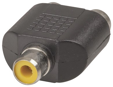 RCA SPLITTER ADAPTOR: 1 SOCKET TO 2 SOCKETS CONVERTER