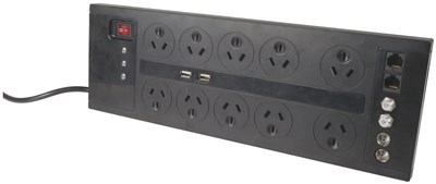 UNSPECIFIED MANUFACTURER 10 OUTLET SURGE PROTECTOR FOR ENTERTAINMENT & PC GEAR
