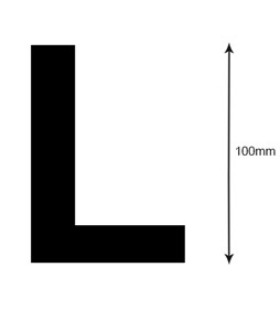 UNSPECIFIED MANUFACTURER 100MM LARGE REGISTRATION STICKER (REG STICKER L)