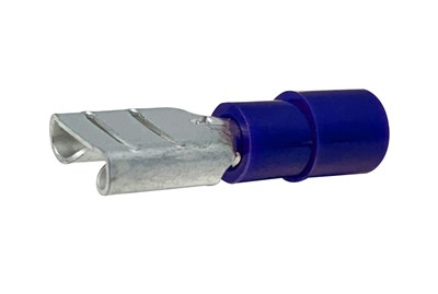 GENERIC ELECTRICAL COMPONENTS 100 PACK BLUE MINI FEMALE SPADE CONNECTORS FOR 1.5-2.5MM WIRE