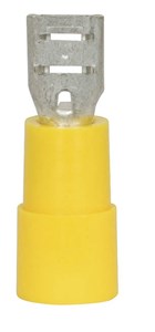 GENERIC ELECTRICAL COMPONENTS 100 PACK YELLOW MINI FEMALE SPADE CONNECTORS FOR ELECTRICAL REPAIRS