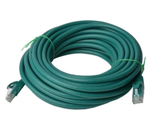 8WARE 15M GREEN ETHERNET CABLE - FAST NETWORK CONNECTION