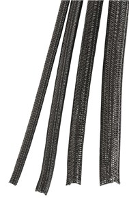 UNSPECIFIED MANUFACTURER 19MM SELF-CLOSING BRAIDED WIRE WRAP - 2M BLACK SLEEVE