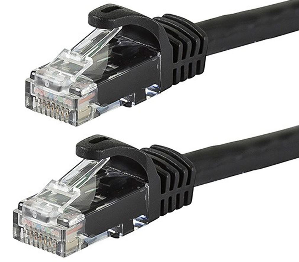 ASTROTEK 1M BLACK RJ45 ETHERNET PATCH CABLE - CAT6