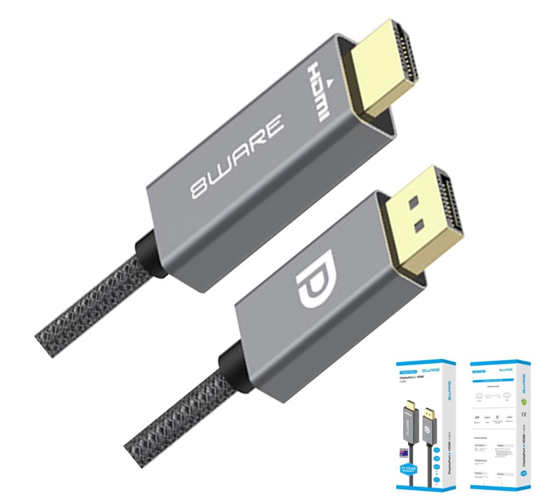 8WARE 1M HDMI CABLE FOR CRYSTAL CLEAR 4K/1080P VIDEO & AUDIO