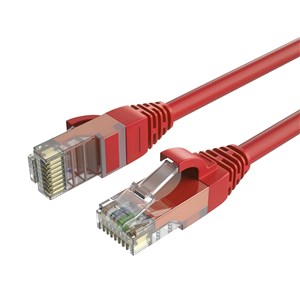 UNSPECIFIED MANUFACTURER 1M RED CAT 6A SHIELDED PATCH CABLE FOR FAST NETWORKING