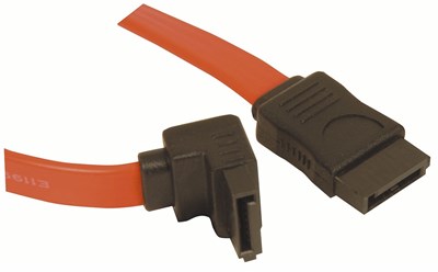 UNSPECIFIED MANUFACTURER (PL-0981) 1M RIGHT ANGLE SATA DATA CABLE - RED, FEMALE TO FEMALE