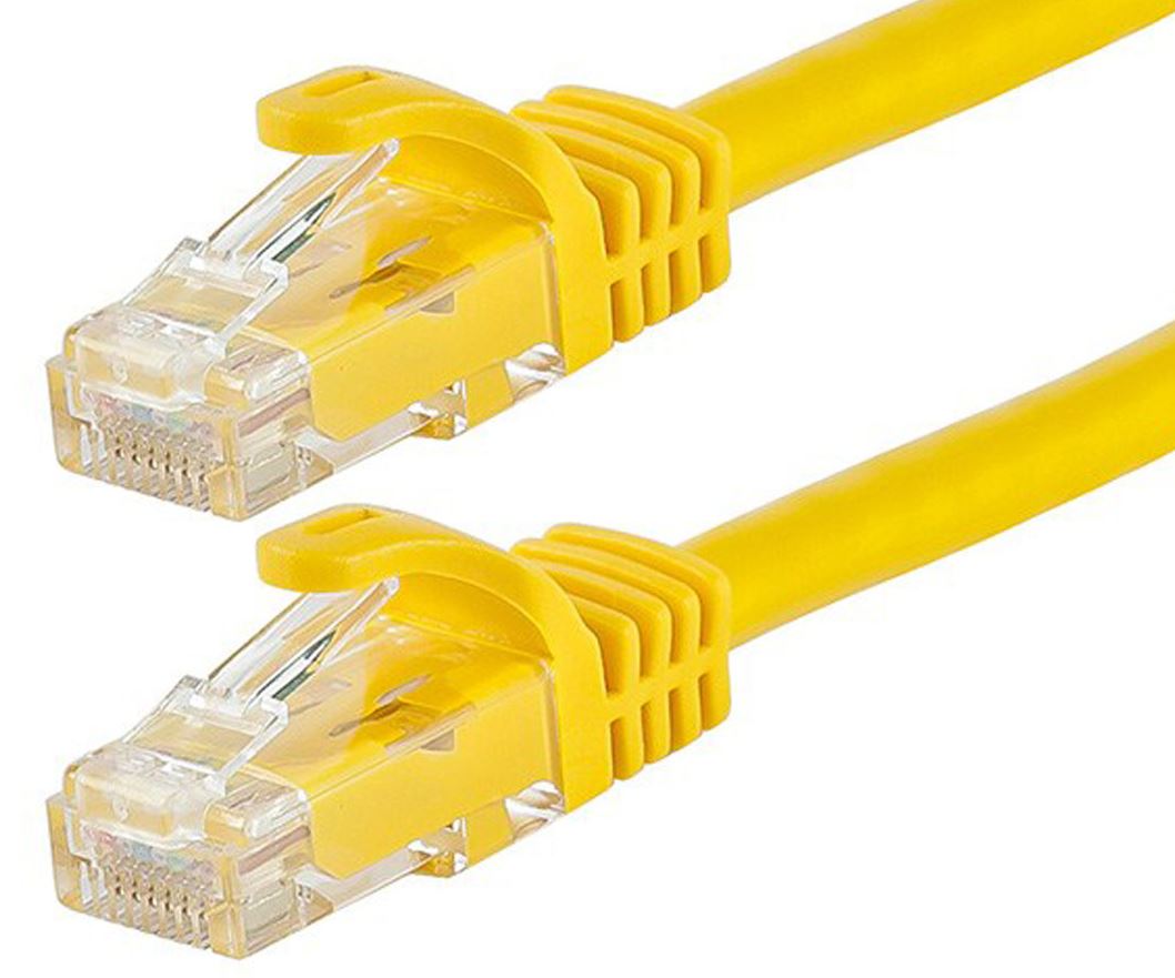ASTROTEK 1M YELLOW RJ45 ETHERNET CABLE - FAST NETWORK SETUP