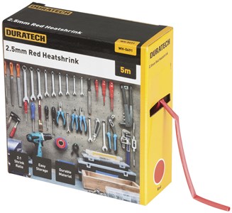 UNSPECIFIED MANUFACTURER 2:1 2.5MM RED HEATSHRINK TUBING 5M ROLL FOR ELECTRICAL REPAIRS