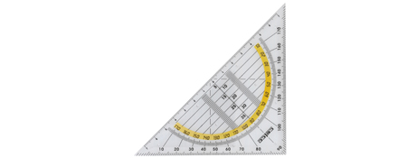 UNSPECIFIED MANUFACTURER 2-IN-1 SET SQUARE & PROTRACTOR FOR PRECISION DRAWING