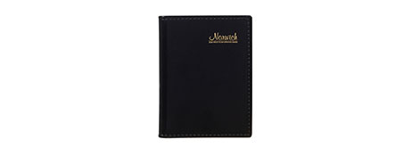 CUMBERLAND BLACK A7 SPIRAL DIARY 2026 - LEATHER GRAIN FINISH