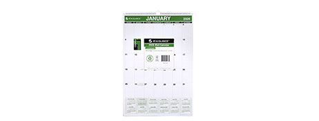AT-A-GLANCE 2026 WALL CALENDAR | LARGE RECYCLED FORMAT
