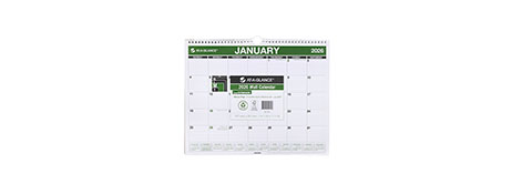 AT-A-GLANCE 2026 RECYCLED WALL CALENDAR FOR GERALDTON