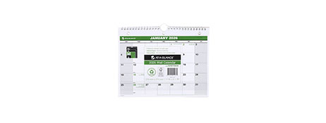AT-A-GLANCE 2026 RECYCLED WALL CALENDAR FOR PLANNING