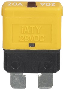 GENERIC/STANDARD ELECTRICAL COMPONENT 20 AMP MANUAL RESET CIRCUIT BREAKER - RELIABLE ELECTRICAL PROTECTION