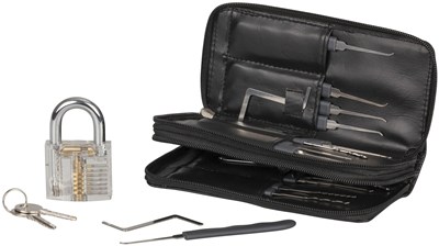 UNSPECIFIED MANUFACTURER 24-PIECE LOCK PICKING SET WITH PRACTICE PADLOCK