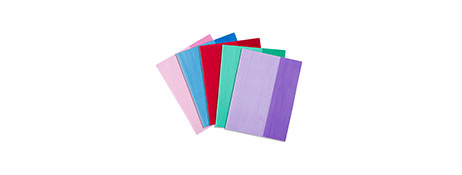 BOOK BRAND (PLACEHOLDER) 25 PACK TINTED PVC BOOK SLEEVES - ASSORTED COLOURS
