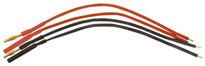 GENERIC 2MM GOLD CONNECTOR CHARGER CABLE SET - RED/BLACK