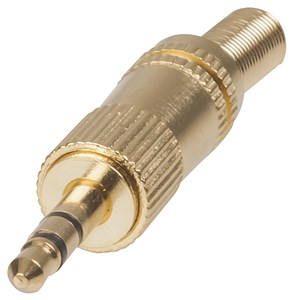 GENERIC/COMPONENT MANUFACTURER 3.5MM GOLD STEREO PLUG WITH SPRING STRAIN RELIEF