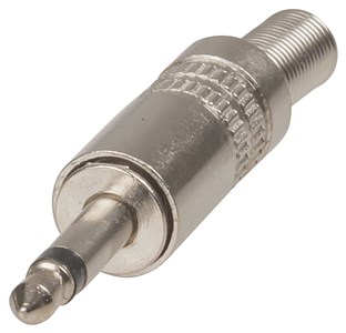 UNSPECIFIED MANUFACTURER DURABLE 3.5MM METAL MINI PLUG WITH STRAIN RELIEF SPRING