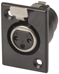 UNSPECIFIED MANUFACTURER 3 PIN CHASSIS FEMALE XLR CONNECTOR - METAL AUDIO SOCKET