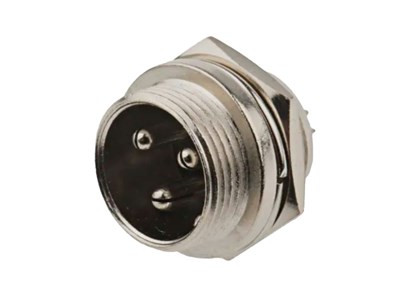 GENERIC/UNSPECIFIED MANUFACTURER 3 PIN MICROPHONE PANEL MOUNT MALE CONNECTOR FOR AUDIO PROJECTS