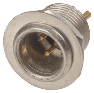 UNSPECIFIED MANUFACTURER 3 PIN CHASSIS MALE MINI XLR CONNECTOR - SOLDER TAG MOUNT