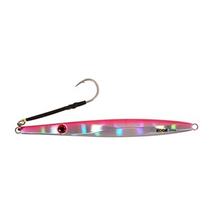 UNKNOWN MANUFACTURER 300G PINK/SILVER HOLOGRAPHIC FOIL JIG FOR SERIOUS OFFSHORE FISHING