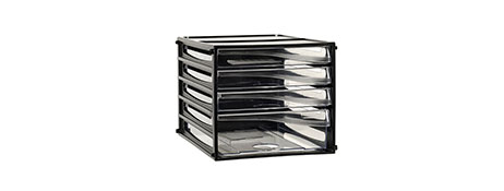 UNSPECIFIED MANUFACTURER BLACK 4 DRAWER FILING CABINET FOR A4 DOCUMENTS