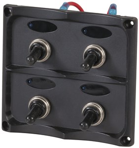 GENERIC ACCESSORY BRAND 4 GANG SWITCH PANEL WITH LED INDICATORS FOR EASY CONTROL