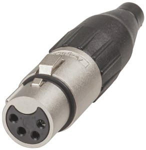 UNSPECIFIED MANUFACTURER 4 PIN FEMALE XLR SOCKET CONNECTOR - SOLDER TAG