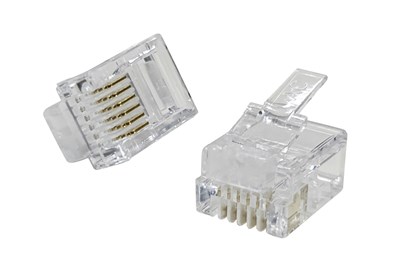 UNSPECIFIED MANUFACTURER 50 PACK RJ12 TELEPHONE PLUGS FOR STRANDED CABLE TERMINATION