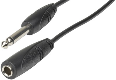 GENERIC/UNSPECIFIED MANUFACTURER 5M 6.5MM MONO AUDIO EXTENSION CABLE - PLUG TO SOCKET