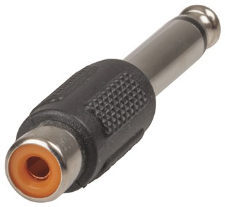 GENERIC/UNSPECIFIED MANUFACTURER 6.5MM MONO PLUG TO RCA SOCKET AUDIO ADAPTER CONVERTER