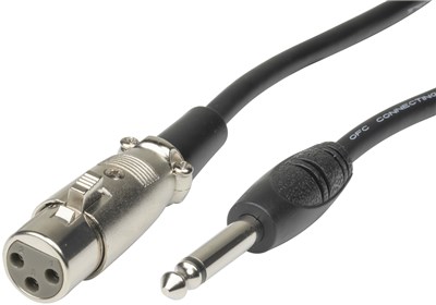 GENERIC/UNSPECIFIED MANUFACTURER 6.5MM MONO PLUG TO 3 PIN XLR AUDIO EXTENSION CABLE - 6M