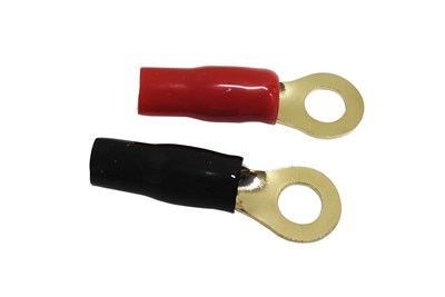 GENERIC/COMPONENT SUPPLIER 6MM INSULATED ELECTRICAL CRIMP TERMINALS - RED & BLACK PAIR