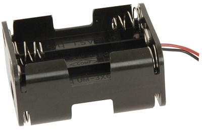 GENERIC COMPONENT 6XAA BATTERY HOLDER WITH LEADS - HIGH GRADE PLASTIC