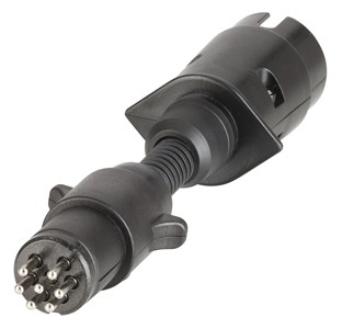 UNSPECIFIED MANUFACTURER 7 PIN LARGE ROUND TO SMALL ROUND TRAILER PLUG ADAPTER