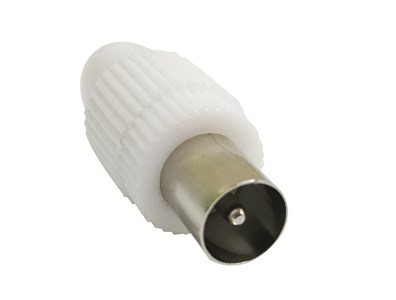 UNSPECIFIED MANUFACTURER RELIABLE 75 OHM PLASTIC LINE TV PLUG FOR CLEAR RECEPTION