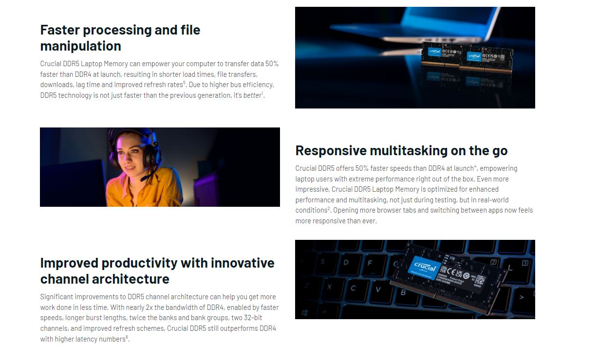 MICRON (CRUCIAL) CRUCIAL 8GB DDR4 3200MHZ LAPTOP RAM UPGRADE FOR FASTER PERFORMANCE