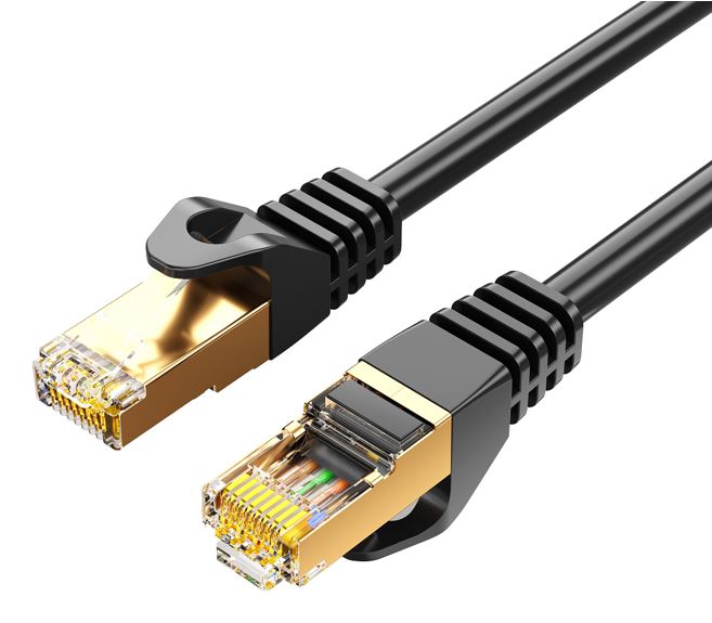 8WARE BLACK 2M CAT7 ETHERNET CABLE FOR ULTRA-FAST NETWORKING