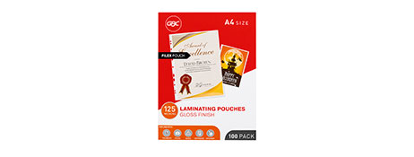 GBC A4 125 MICRON LAMINATING POUCHES FOR DOCUMENT PROTECTION