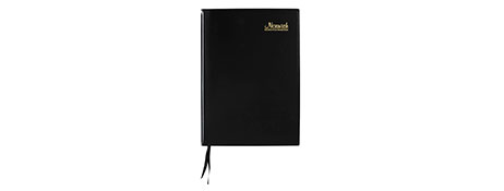 CUMBERLAND A4 BLACK LEATHER GRAIN SPIRAL DIARY 2026 - WEEK TO VIEW