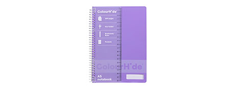GENERIC STATIONERY BRAND LAVENDER A5 SPIRAL NOTEBOOK WITH 200 PERFORATED PAGES
