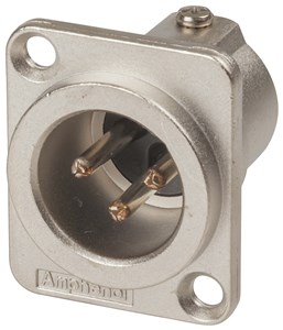 AMPHENOL 3-PIN XLR CHASSIS MOUNT PLUG - SOLDER TAG