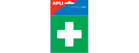 APLI SELF-ADHESIVE FIRST AID KIT SIGN - CLEAR IDENTIFICATION