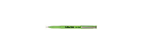 ARTLINE 200 FIBRE TIP PEN - LIME GREEN (2-5MM LINE)