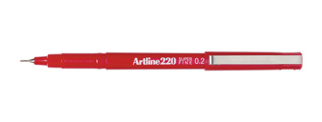 ARTLINE 220 RED FINE TIP MARKER PEN - 2MM FIBRE NIB