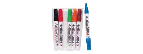 ARTLINE 500A DRY ERASE MARKERS ASSORTED COLOURS (0.4MM)